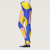 Retro Abstracte Penseelstreek (13) Leggings (Links)