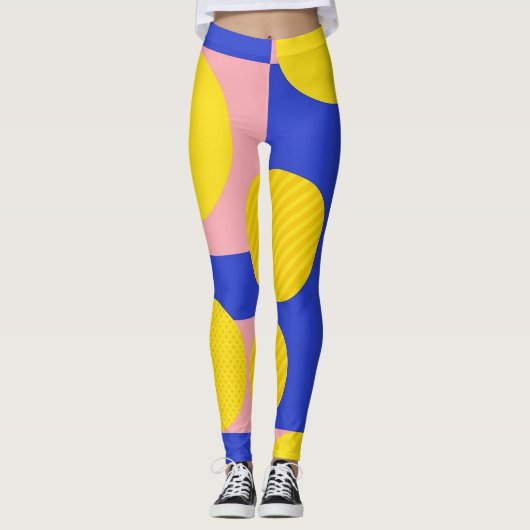 Retro Abstracte Penseelstreek (13) Leggings (Voorkant)