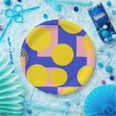 Retro Abstracte Penseelstreek (13) Papieren Bordje (Feest)