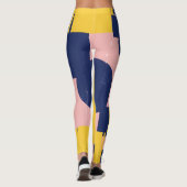Retro Abstracte Penseelstreek (14) Leggings (Achterkant)