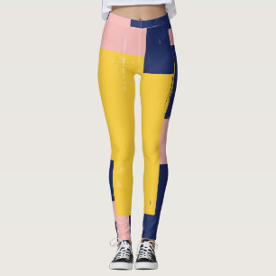 Retro Abstracte Penseelstreek (14) Leggings