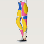 Retro Abstracte Penseelstreek (15) Leggings (Links)
