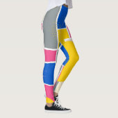Retro Abstracte Penseelstreek (15) Leggings (Rechts)