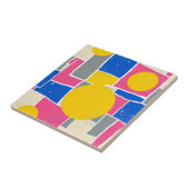 Retro Abstracte Penseelstreek (15) Tegeltje (Zijkant)