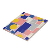 Retro Abstracte Penseelstreek (16) Tegeltje (Zijkant)