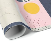 Retro Abstracte Penseelstreek (1) Cadeaupapier (Rol Hoek)