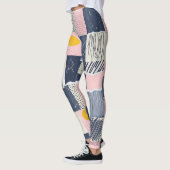 Retro Abstracte Penseelstreek (1) Leggings (Links)