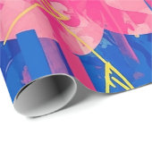Retro Abstracte Penseelstreek (2) Cadeaupapier (Rol Hoek)