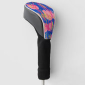 Retro Abstracte Penseelstreek (2) Golfheadcover (Schuin)
