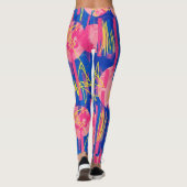 Retro Abstracte Penseelstreek (2) Leggings (Achterkant)
