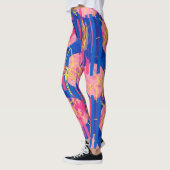Retro Abstracte Penseelstreek (2) Leggings (Links)
