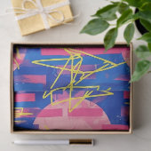 Retro Abstracte Penseelstreek (2) Tissuepapier (Geschenk)