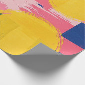 Retro Abstracte Penseelstreek (3) Cadeaupapier (Hoek)