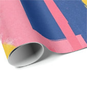 Retro Abstracte Penseelstreek (3) Cadeaupapier (Rol Hoek)