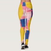 Retro Abstracte Penseelstreek (3) Leggings (Achterkant)