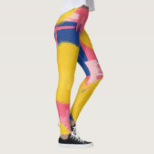 Retro Abstracte Penseelstreek (3) Leggings (Rechts)
