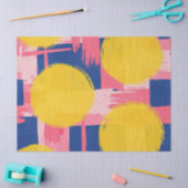 Retro Abstracte Penseelstreek (3) Tissuepapier (Craft)