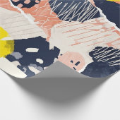Retro Abstracte Penseelstreek (4) Cadeaupapier (Hoek)