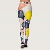 Retro Abstracte Penseelstreek (4) Leggings (Achterkant)