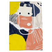 Retro Abstracte Penseelstreek (4) Medium Cadeauzakje (Achterkant)