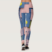 Retro Abstracte Penseelstreek (5) Leggings (Achterkant)