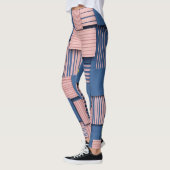 Retro Abstracte Penseelstreek (5) Leggings (Links)