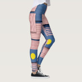 Retro Abstracte Penseelstreek (5) Leggings (Rechts)