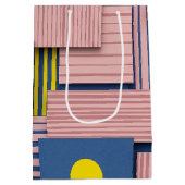 Retro Abstracte Penseelstreek (5) Medium Cadeauzakje (Achterkant)