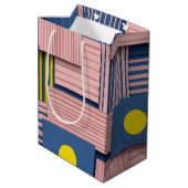 Retro Abstracte Penseelstreek (5) Medium Cadeauzakje (Achterkant Gekanteld)
