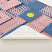 Retro Abstracte Penseelstreek (5) Sherpa Deken (3/4)