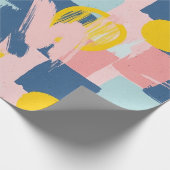 Retro Abstracte Penseelstreek (6) Cadeaupapier (Hoek)