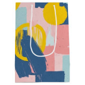 Retro Abstracte Penseelstreek (6) Medium Cadeauzakje (Achterkant)