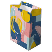 Retro Abstracte Penseelstreek (6) Medium Cadeauzakje (Achterkant Gekanteld)