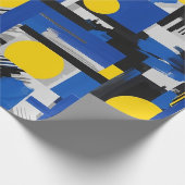 Retro Abstracte Penseelstreek (7) Cadeaupapier (Hoek)