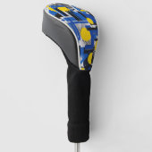 Retro Abstracte Penseelstreek (7) Golfheadcover (Schuin)