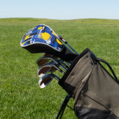 Retro Abstracte Penseelstreek (7) Golfheadcover (Insitu)