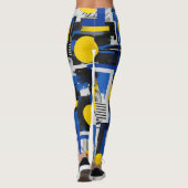 Retro Abstracte Penseelstreek (7) Leggings (Achterkant)