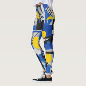Retro Abstracte Penseelstreek (7) Leggings (Links)