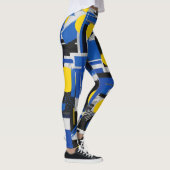 Retro Abstracte Penseelstreek (7) Leggings (Rechts)