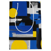 Retro Abstracte Penseelstreek (7) Medium Cadeauzakje (Voorkant)