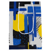 Retro Abstracte Penseelstreek (7) Medium Cadeauzakje (Achterkant)