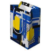 Retro Abstracte Penseelstreek (7) Medium Cadeauzakje (Achterkant Gekanteld)