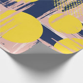 Retro Abstracte Penseelstreek (8) Cadeaupapier (Hoek)