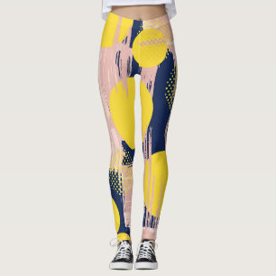 Retro Abstracte Penseelstreek (8) Leggings