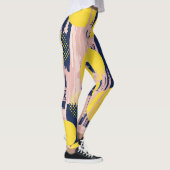 Retro Abstracte Penseelstreek (8) Leggings (Rechts)