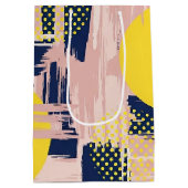 Retro Abstracte Penseelstreek (8) Medium Cadeauzakje (Achterkant)