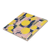 Retro Abstracte Penseelstreek (8) Tegeltje (Zijkant)