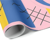 Retro Abstracte Penseelstreek (9) Cadeaupapier (Rol Hoek)