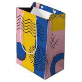 Retro Abstracte Penseelstreek (9) Medium Cadeauzakje (Achterkant Gekanteld)