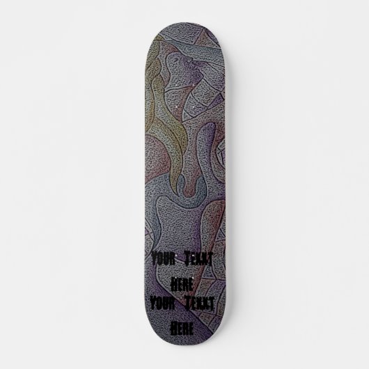 retro abstracte pooster straatstijl skateboard (Voorkant)